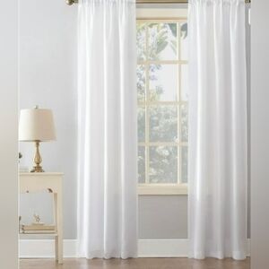 4 Elegant White  Curtain Panels